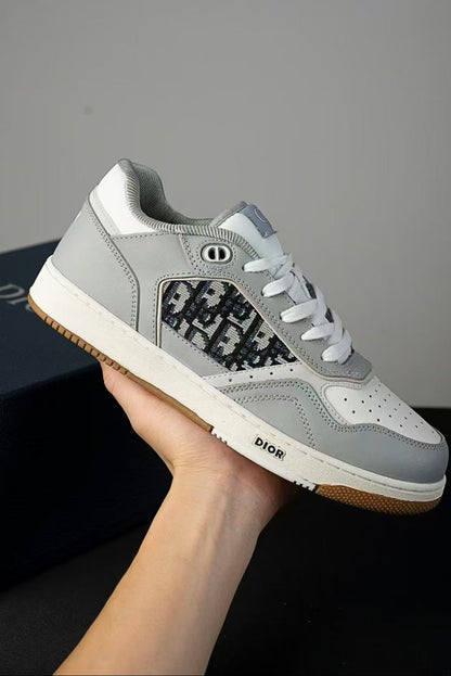 B27 Uptown Low-Top Sneaker Gray and White